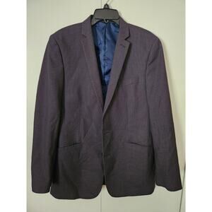 KENNETH COLE REACTION Suit Jacket Sportscoat Blazer Jacket 42L Gray Checks Lined